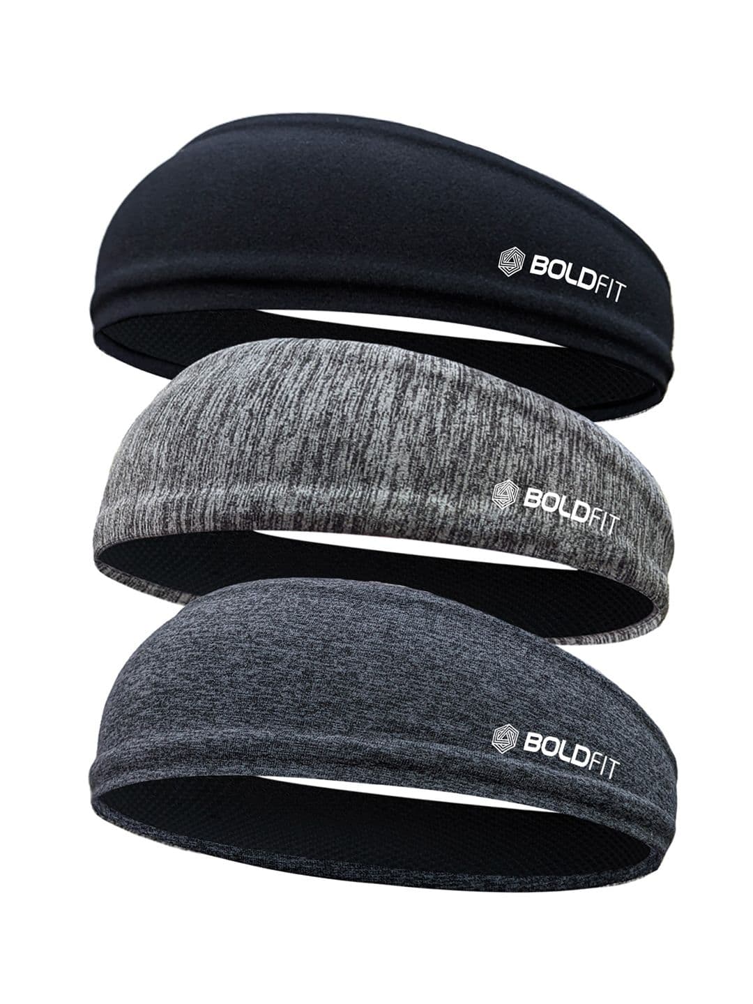 BOLDFIT Black & Grey Non Slip Headband - view 1