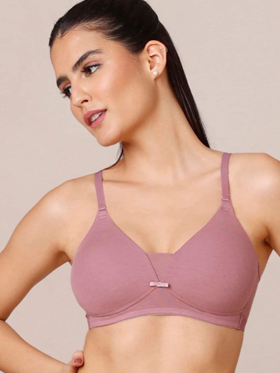 Nykd Women Breatheable Cotton Lightly Padded Wireless T-shirt Bra - 3/4th Coverage NYB003 - view 1
