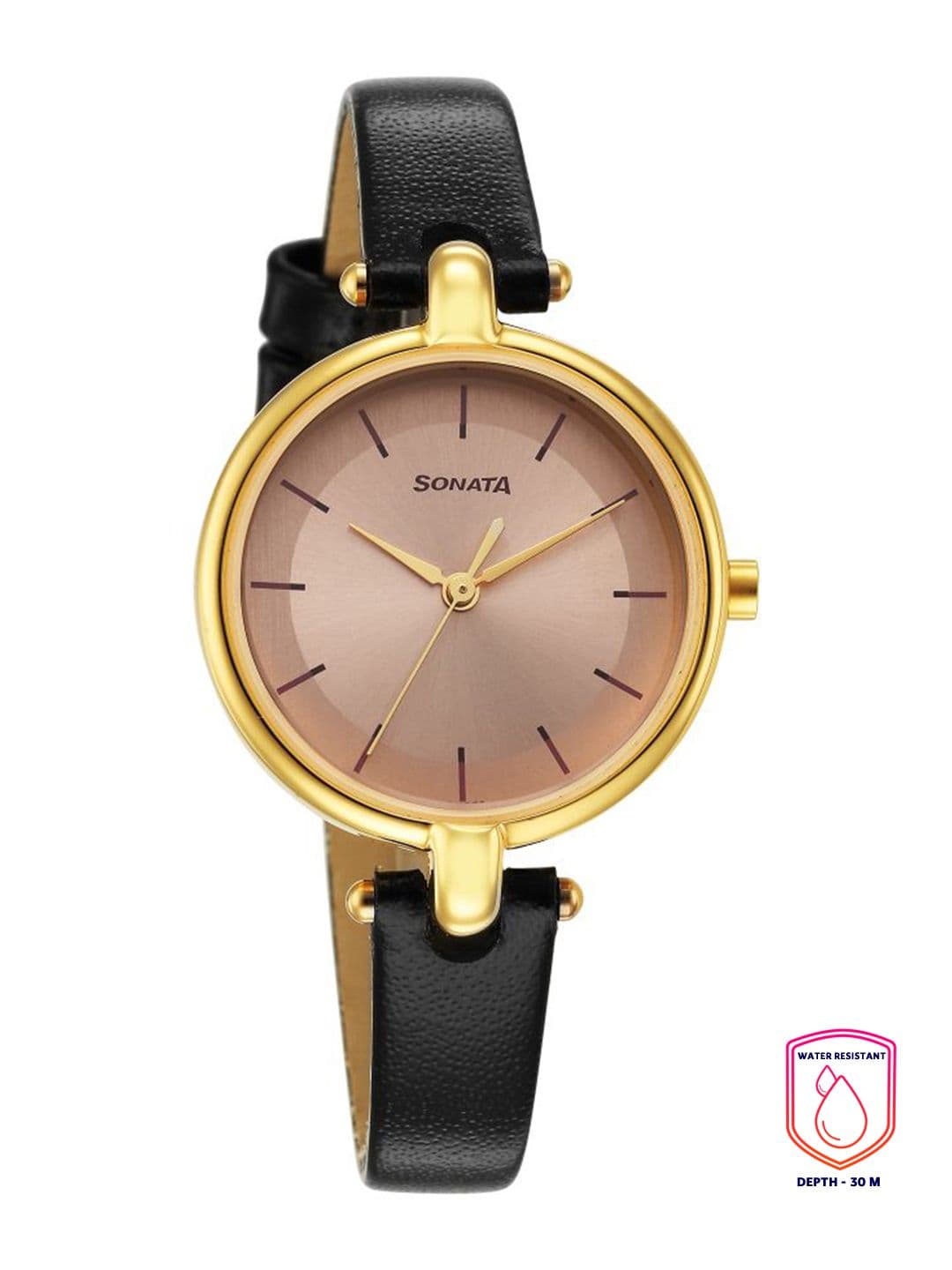 Sonata Gold Edit Quartz Analog With Peach Dial Watch For Women - Nr87043yl01w - view 1