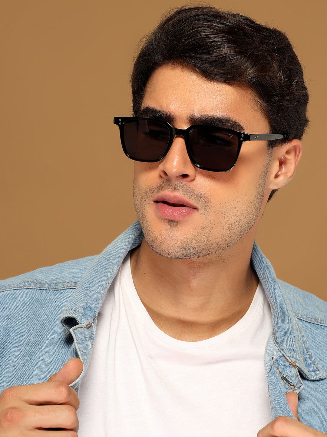 Voyage Unisex Black Lens & Black Wayfarer Sunglasses with UV Protected Lens - view 1