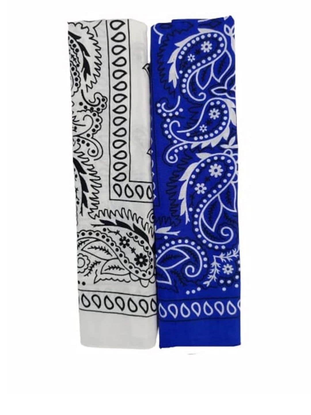 Aadikart Pack Of 2 Blue & White Paisley Printed Cotton Bandanas - view 1