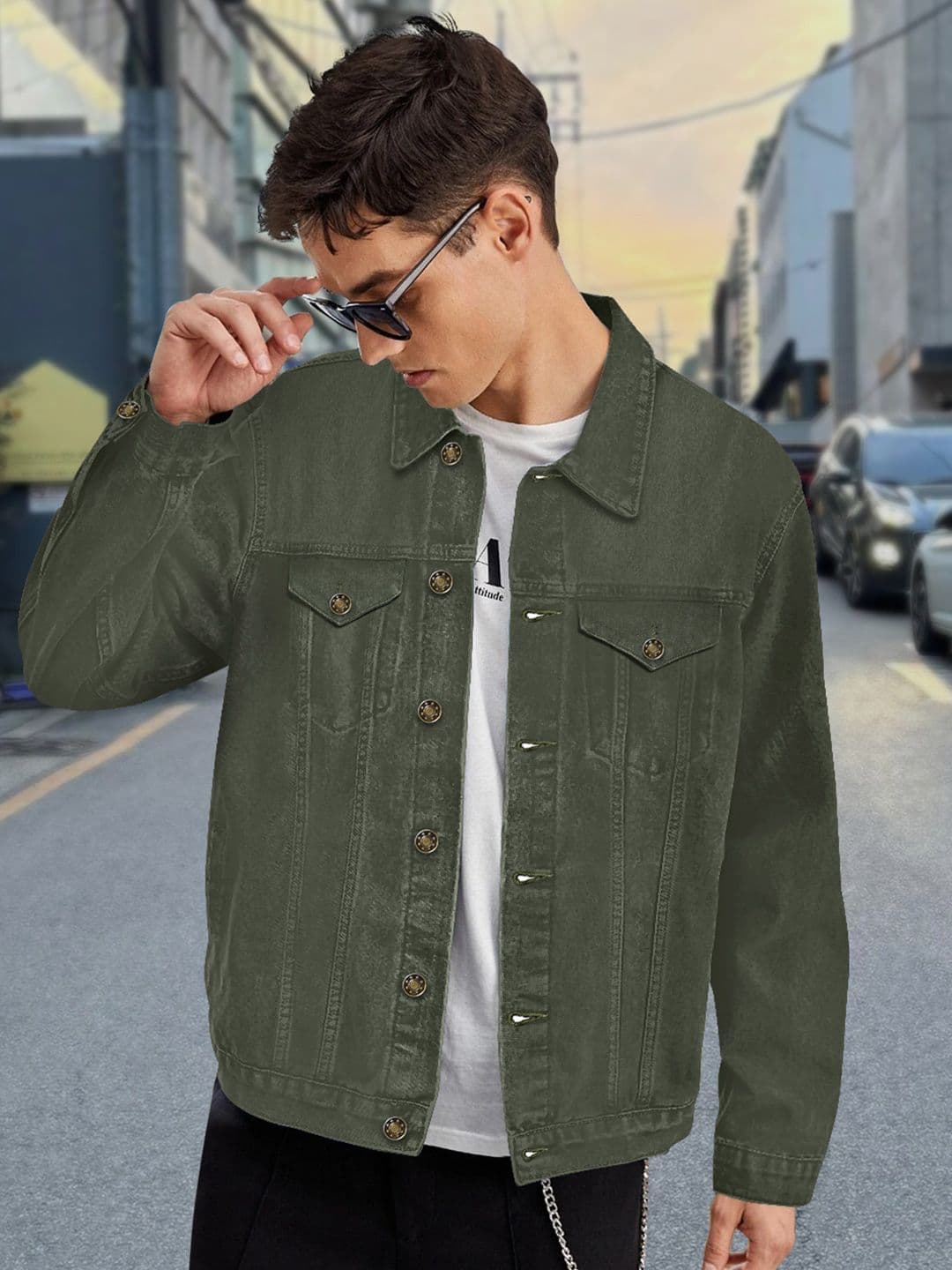 Urbano Fashion Men Regular Fit Washed Full Sleeve Denim Jacket - view 1