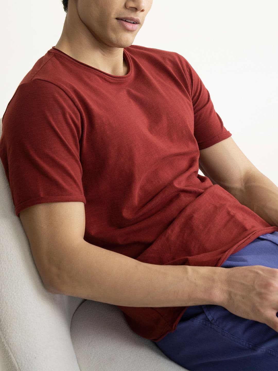 DAMENSCH Raw Edge Premium Cotton Regular Fit T-Shirt - view 1