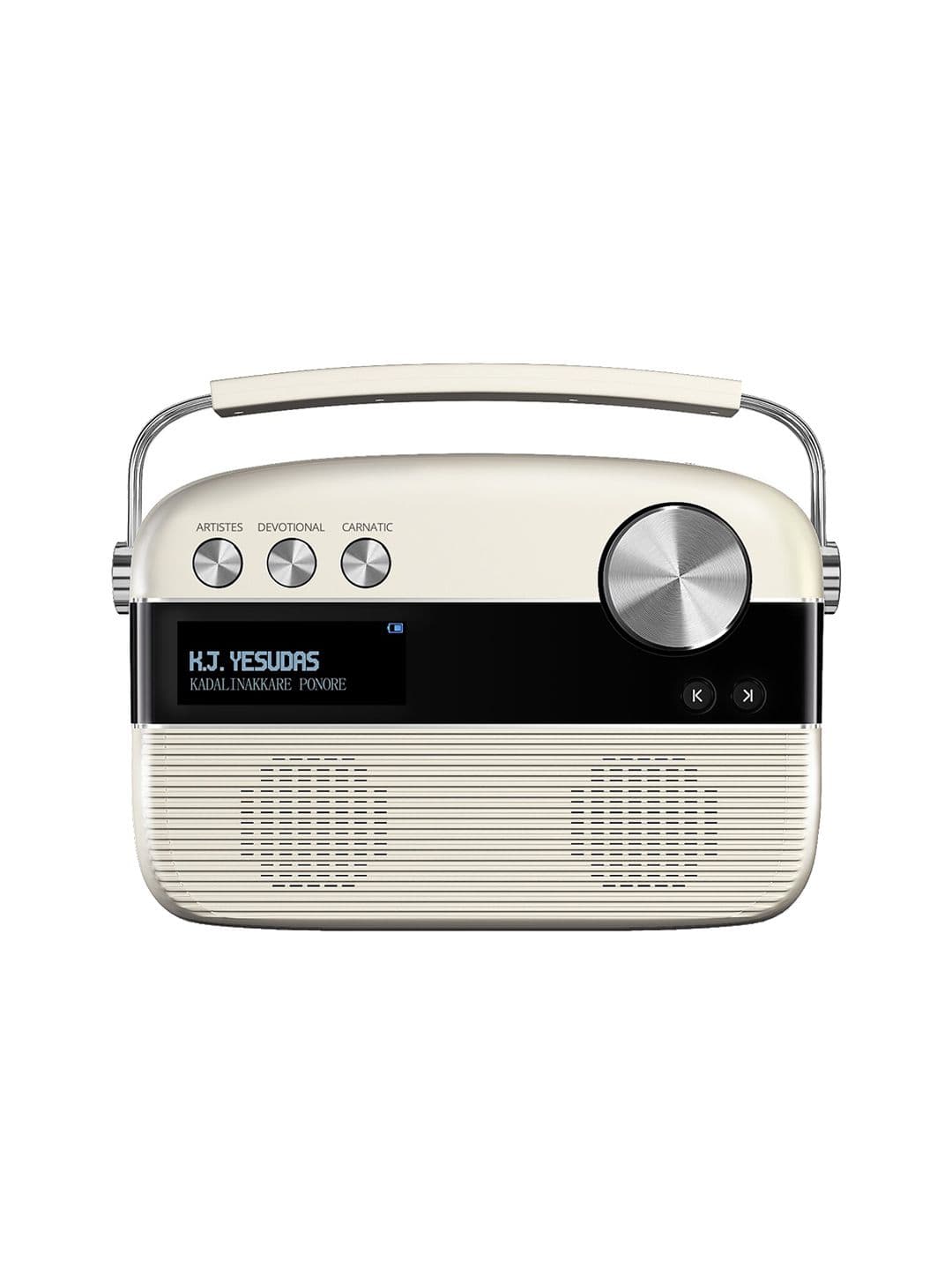 Saregama Carvaan Porcelain White Malayalam Portable Music Player with 5000 Preloaded Songs - view 1