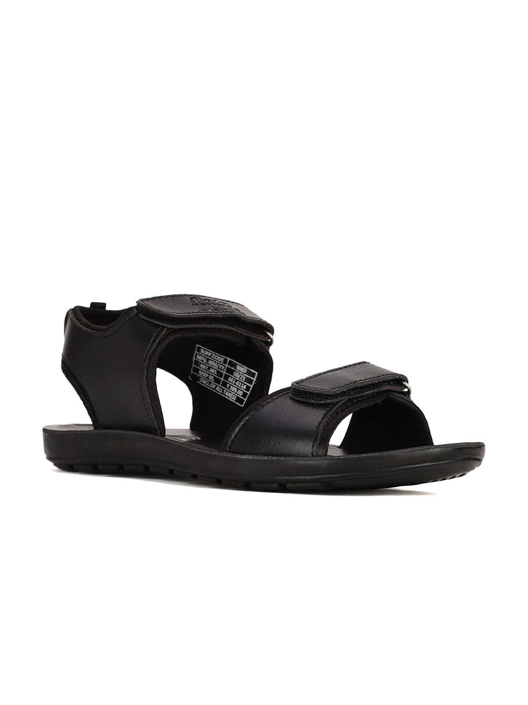 Bata Boys Black PU Comfort Sandals - view 1