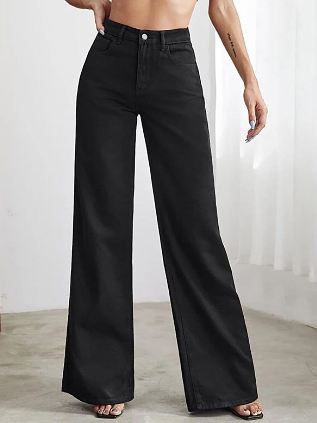 Kotty Women Black Jean Straight Fit High-Rise Stretchable Jeans - view 1