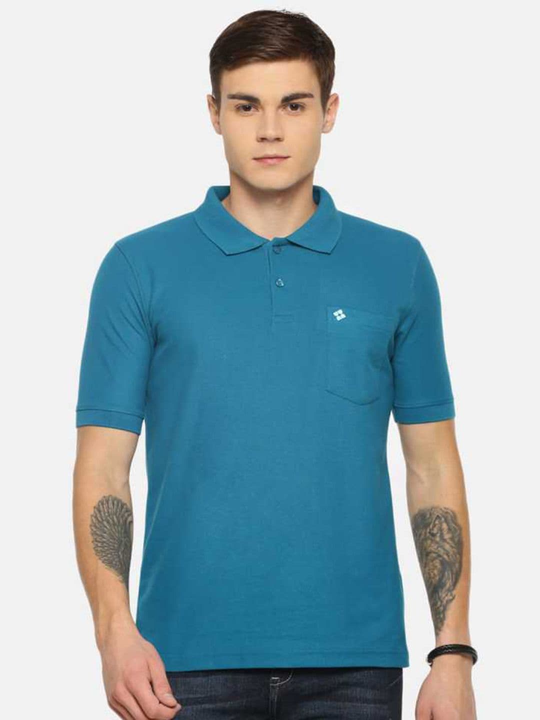 Dollar Men Solid Polo Tshirt with Pocket - view 1