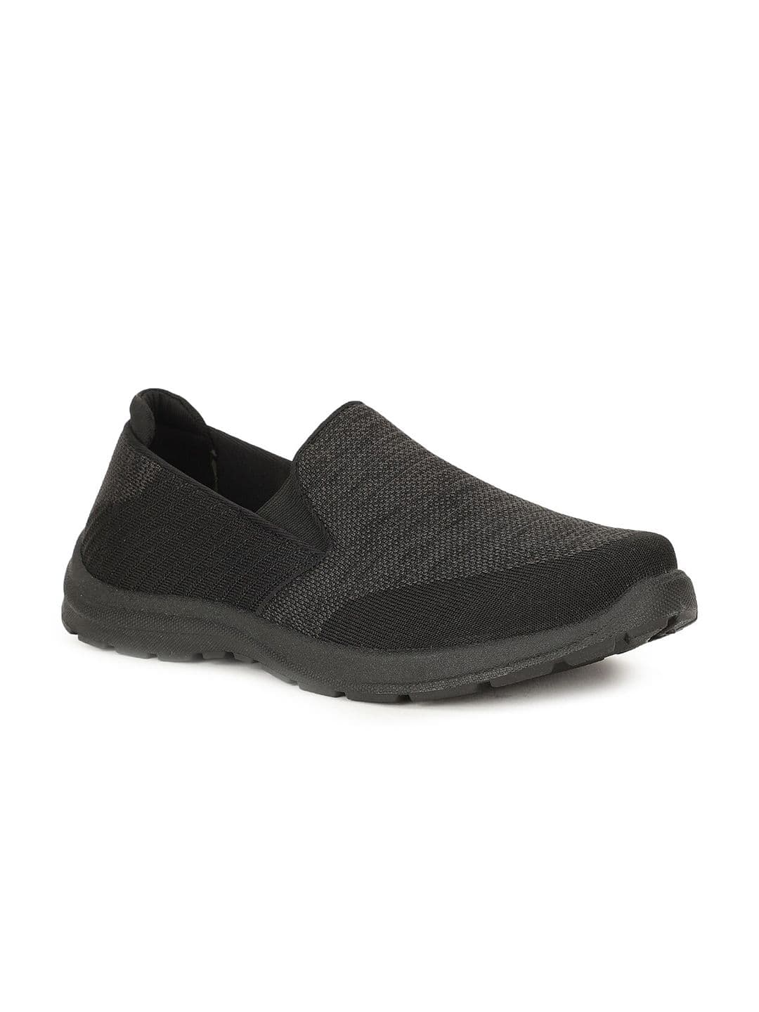 Bata Men Black Woven Design Slip-On Sneakers - view 1
