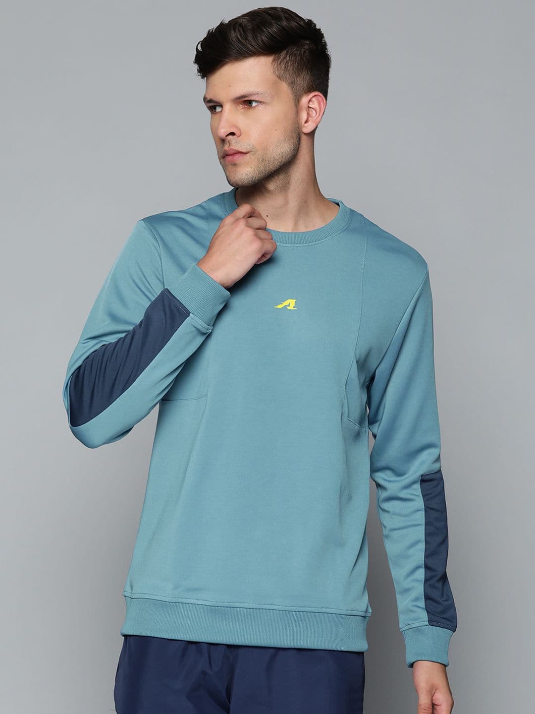 Alcis Men Blue Solid Sweatshirt - view 1