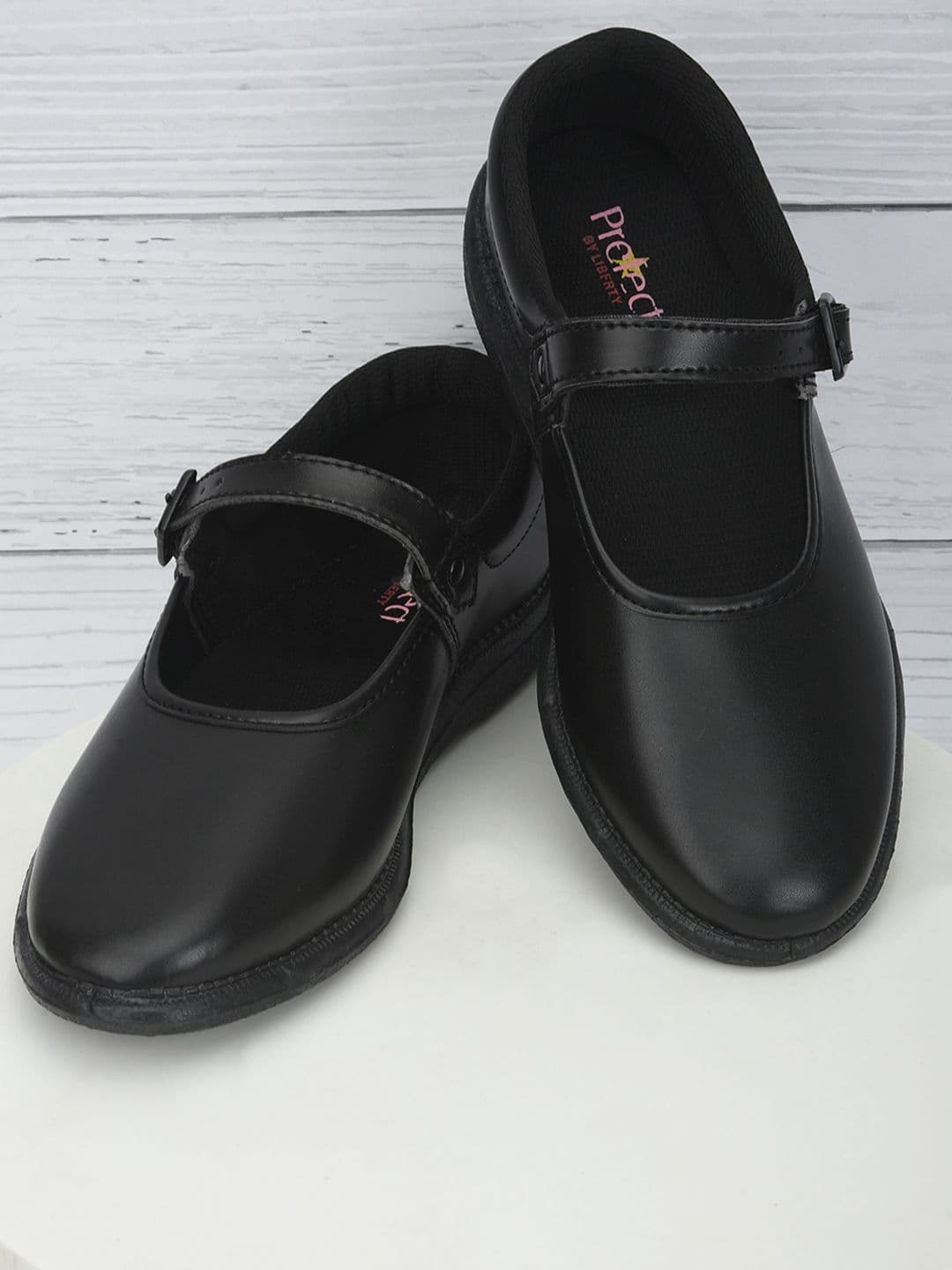 Liberty Girls Black School Shoes - view 1