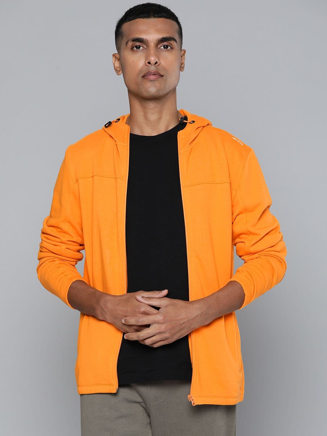Alcis Men Mustard Yellow Solid Bomber Jacket - view 1