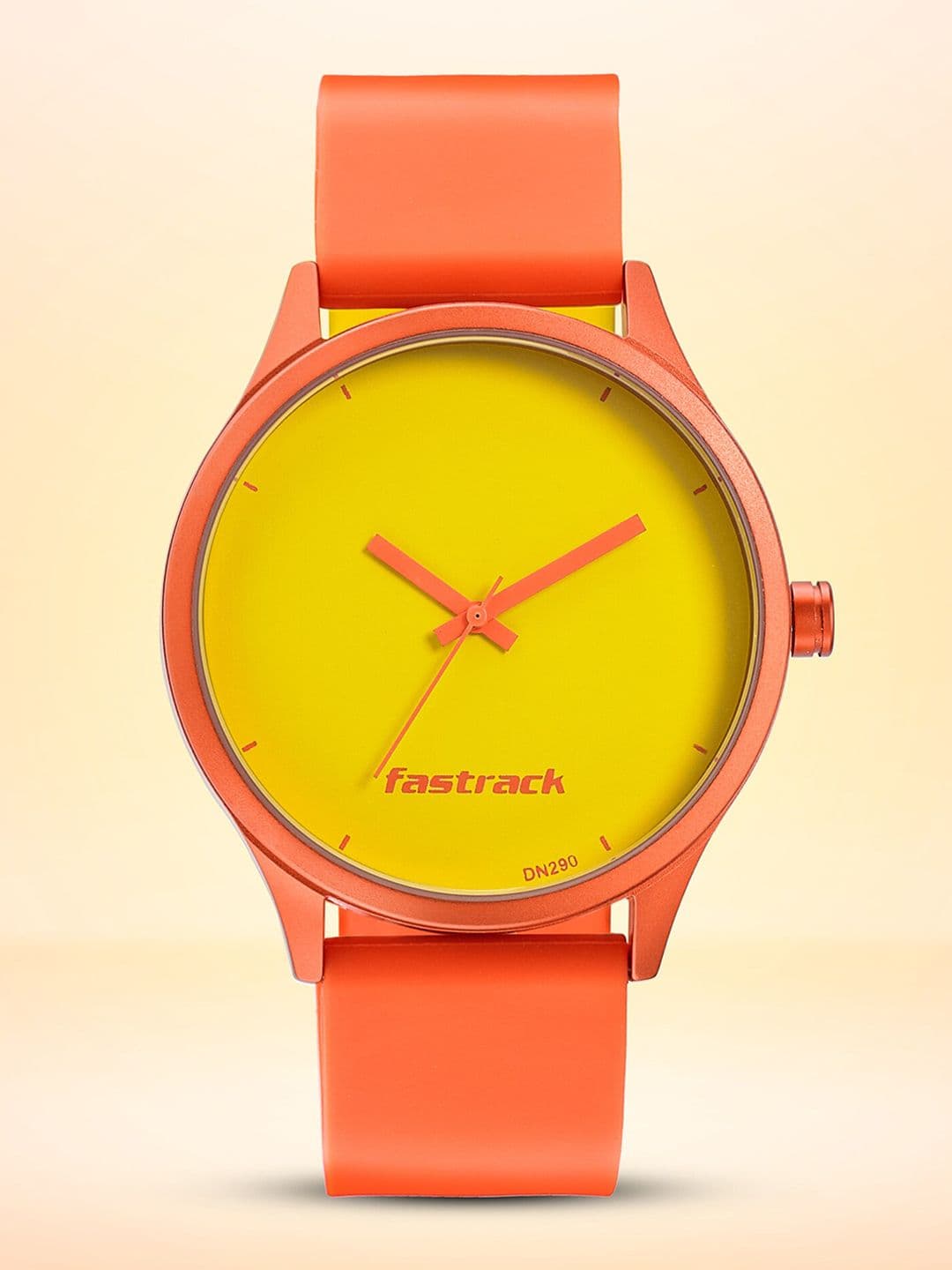 Fastrack Unisex Yellow Aluminium Dial & Orange Straps Analogue Watch - view 1