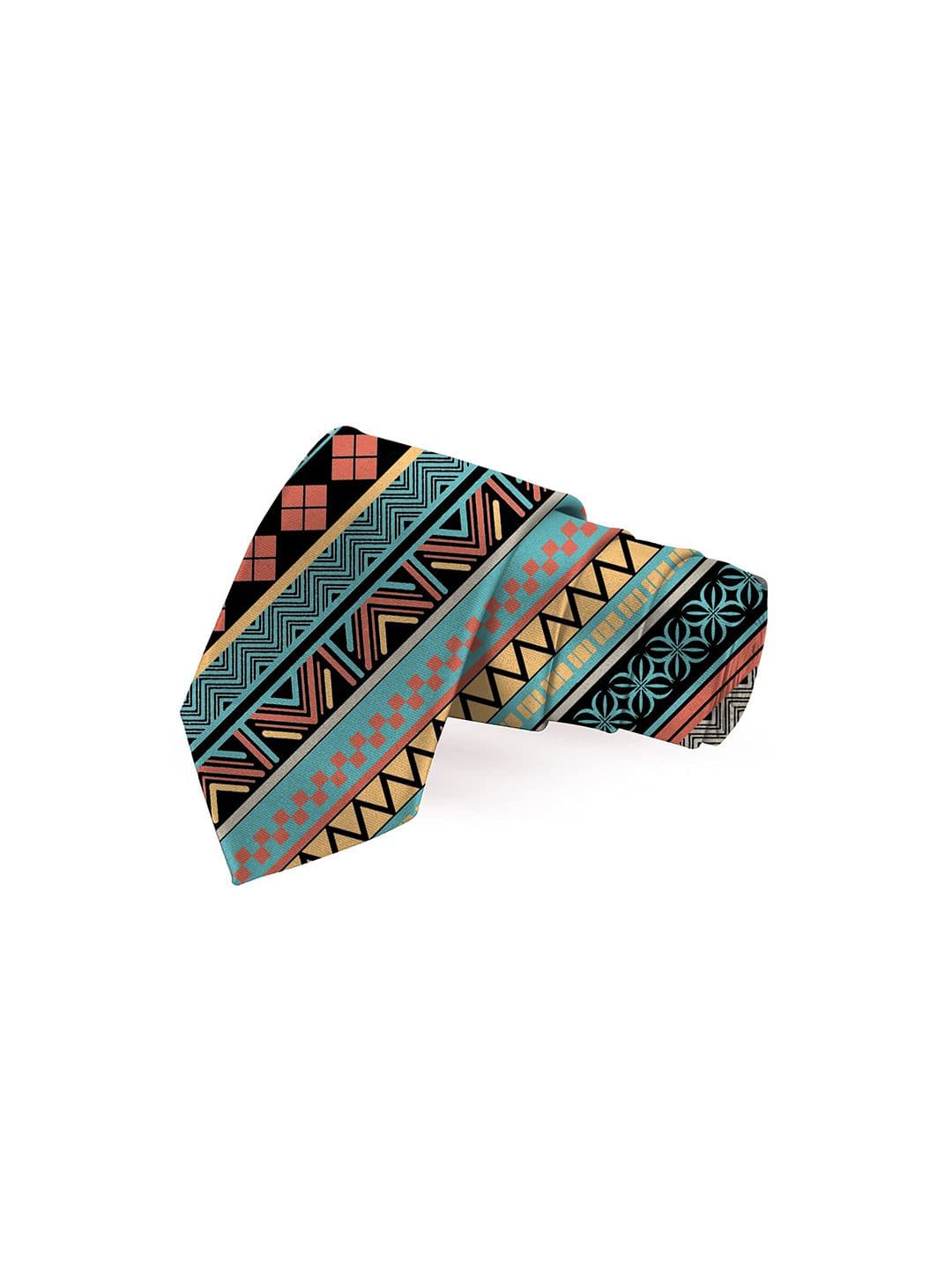 Blacksmith Men Green & Yellow Printed Broad Tie - view 1
