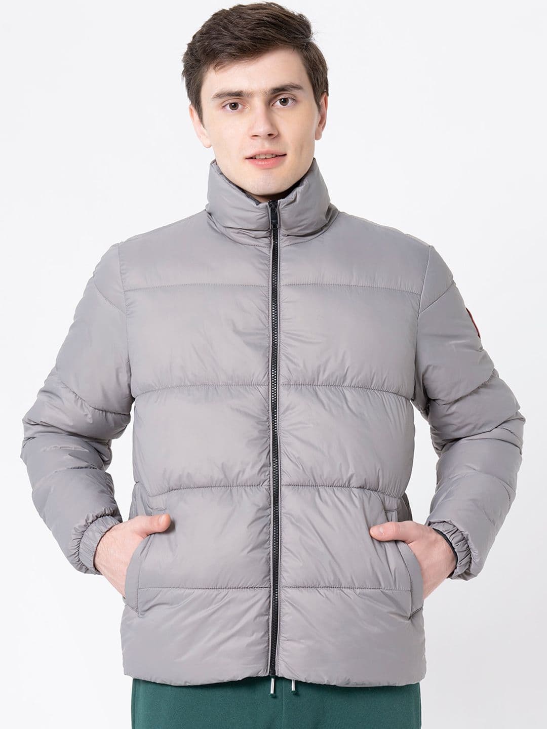Red Tape Men Grey Padded Jacket - view 1