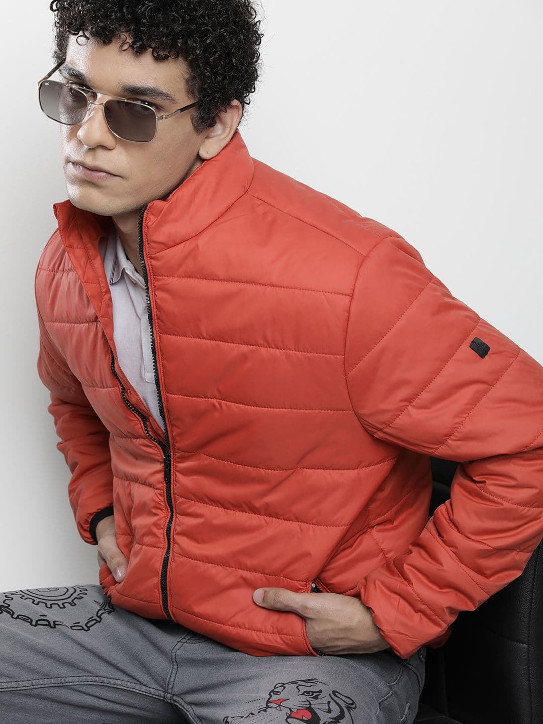 The Indian Garage Co Men Zip-Front Puffer Jacket with Zip Pockets - view 1
