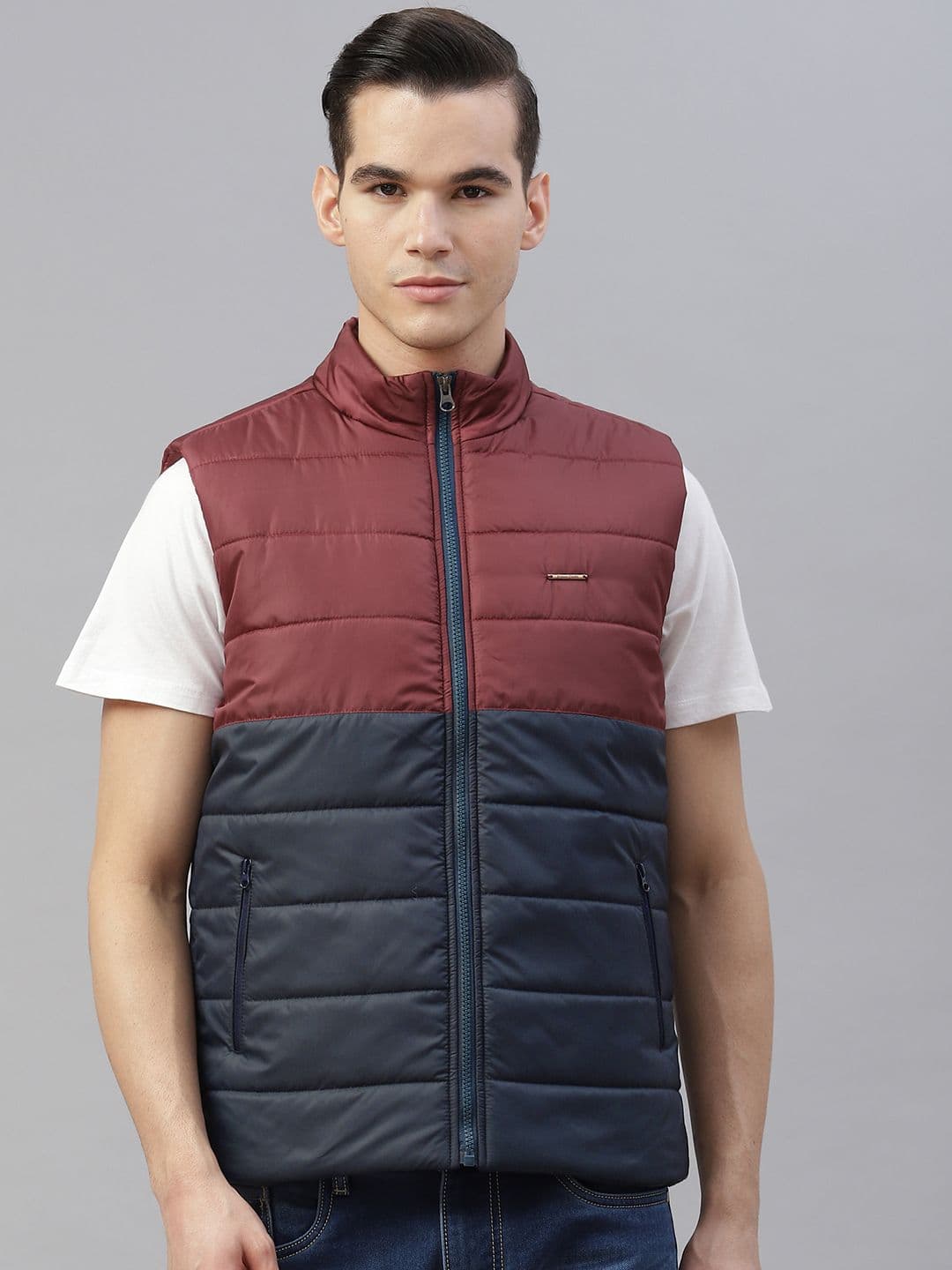 Pierre Carlo Men Colourblocked Quilted Jacket - view 1