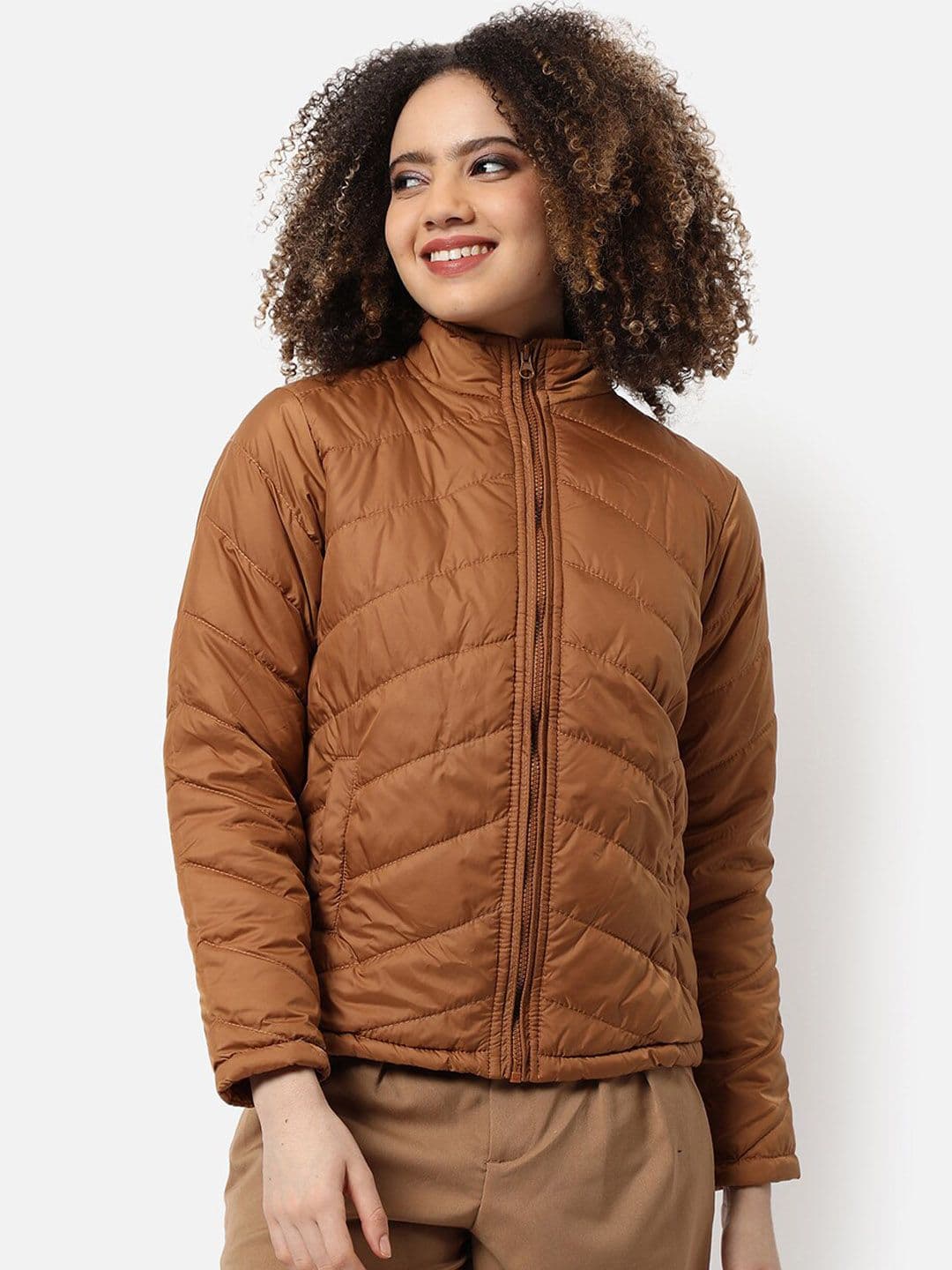 PINACOLADA Women Brown Regular Fit Puffer Jacket - view 1