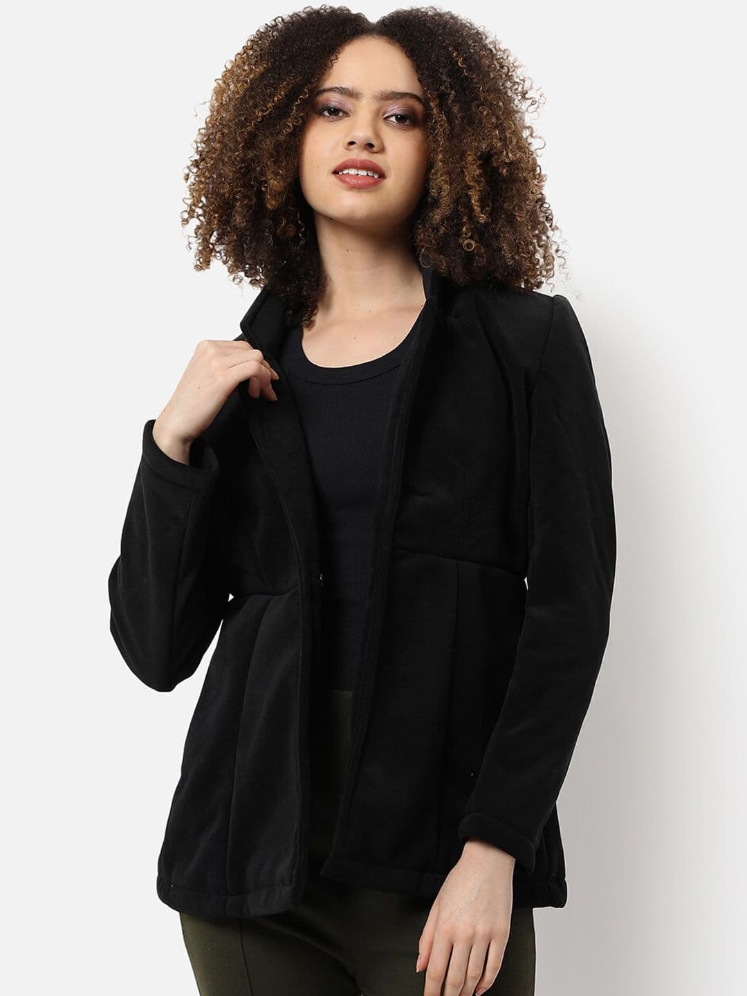 PINACOLADA Women Black Solid Single-Breasted Winter Wear Blazer - view 1