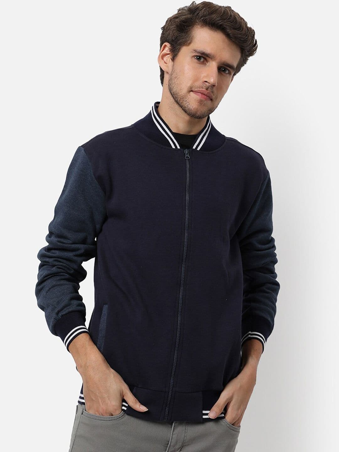 CAHOOT Men Blue Windcheater Cotton Bomber Jacket - view 1