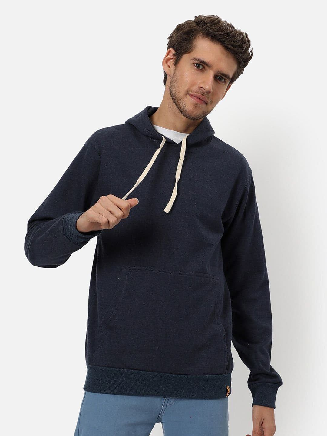 CAHOOT Men Blue Hooded Sweatshirt - view 1