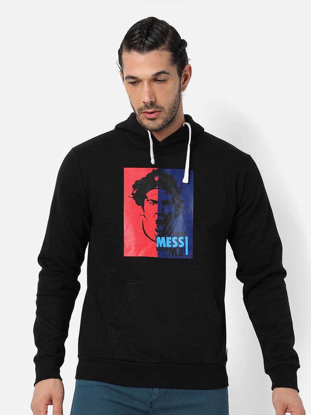 CAHOOT Men Black Printed Hooded Sweatshirt - view 1