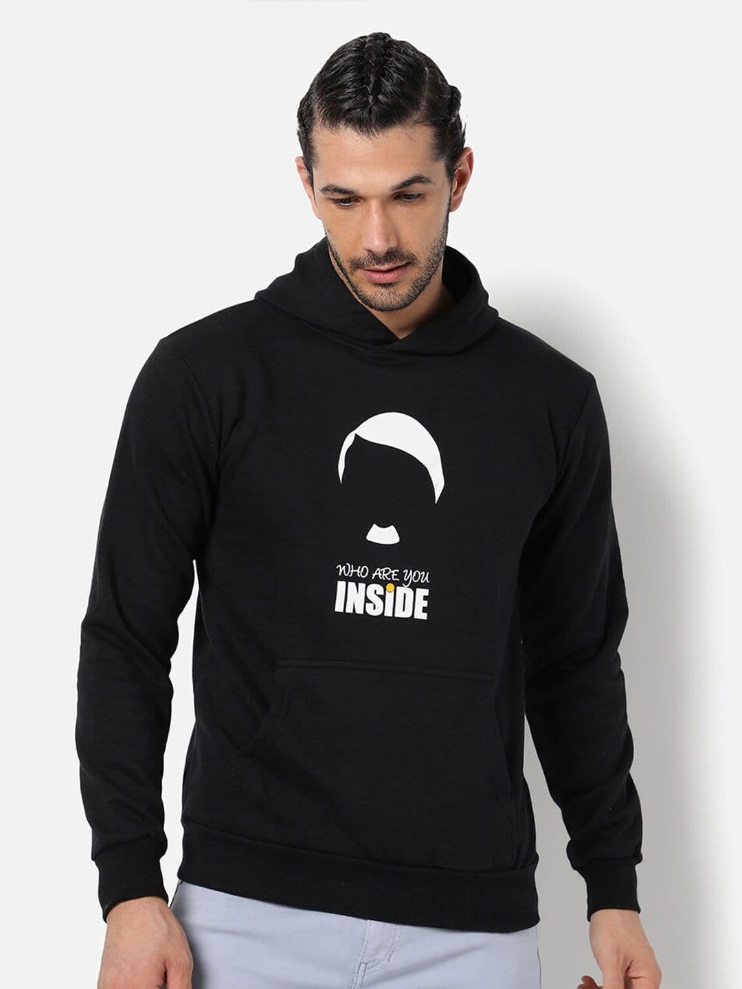 CAHOOT Men Black Printed Hooded Sweatshirt - view 1
