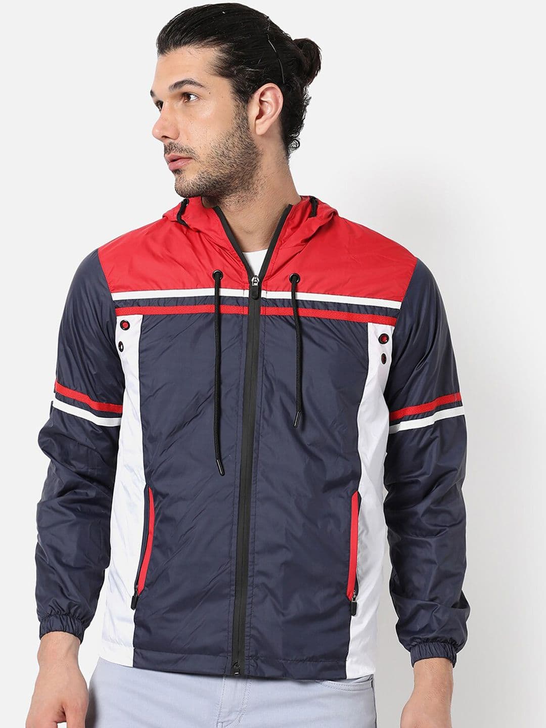 CAHOOT Men Blue Windcheater Crop Outdoor Bomber Jacket - view 1