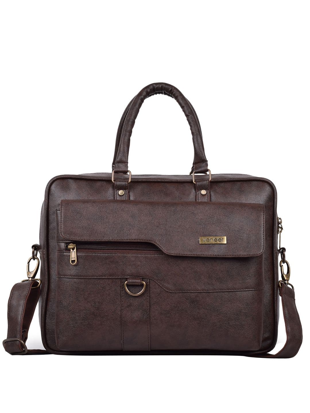 Veneer Unisex Brown Laptop Bag - view 1