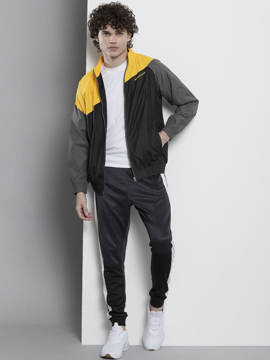 The Indian Garage Co Men Colourblocked Bomber Jacket - view 1