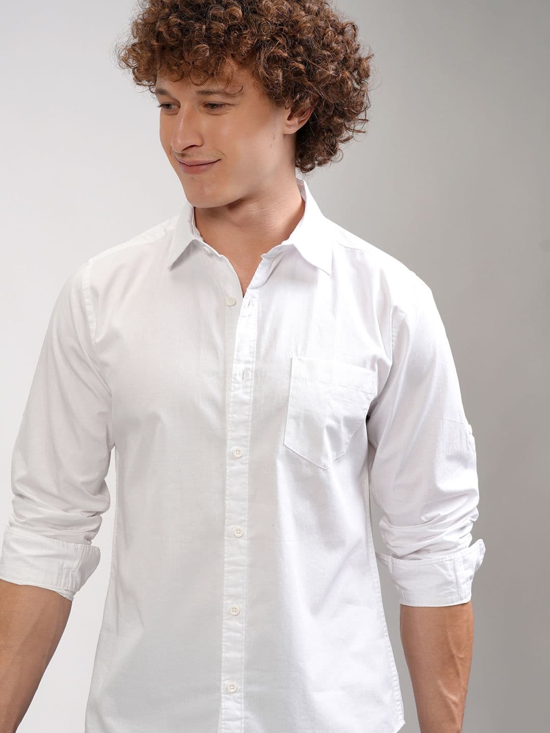 HIGHLANDER Men White Slim Fit Casual Shirt - view 1