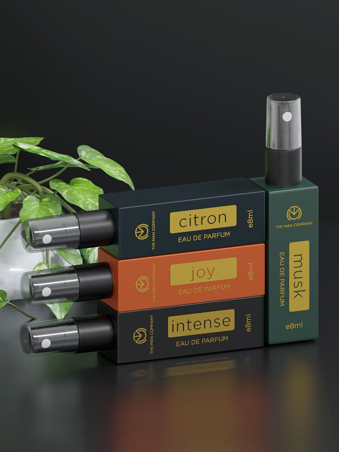 THE MAN COMPANY Set of 4 Eau de Parfum 8ml each - Joy + Citron + Musk + Intense - view 1