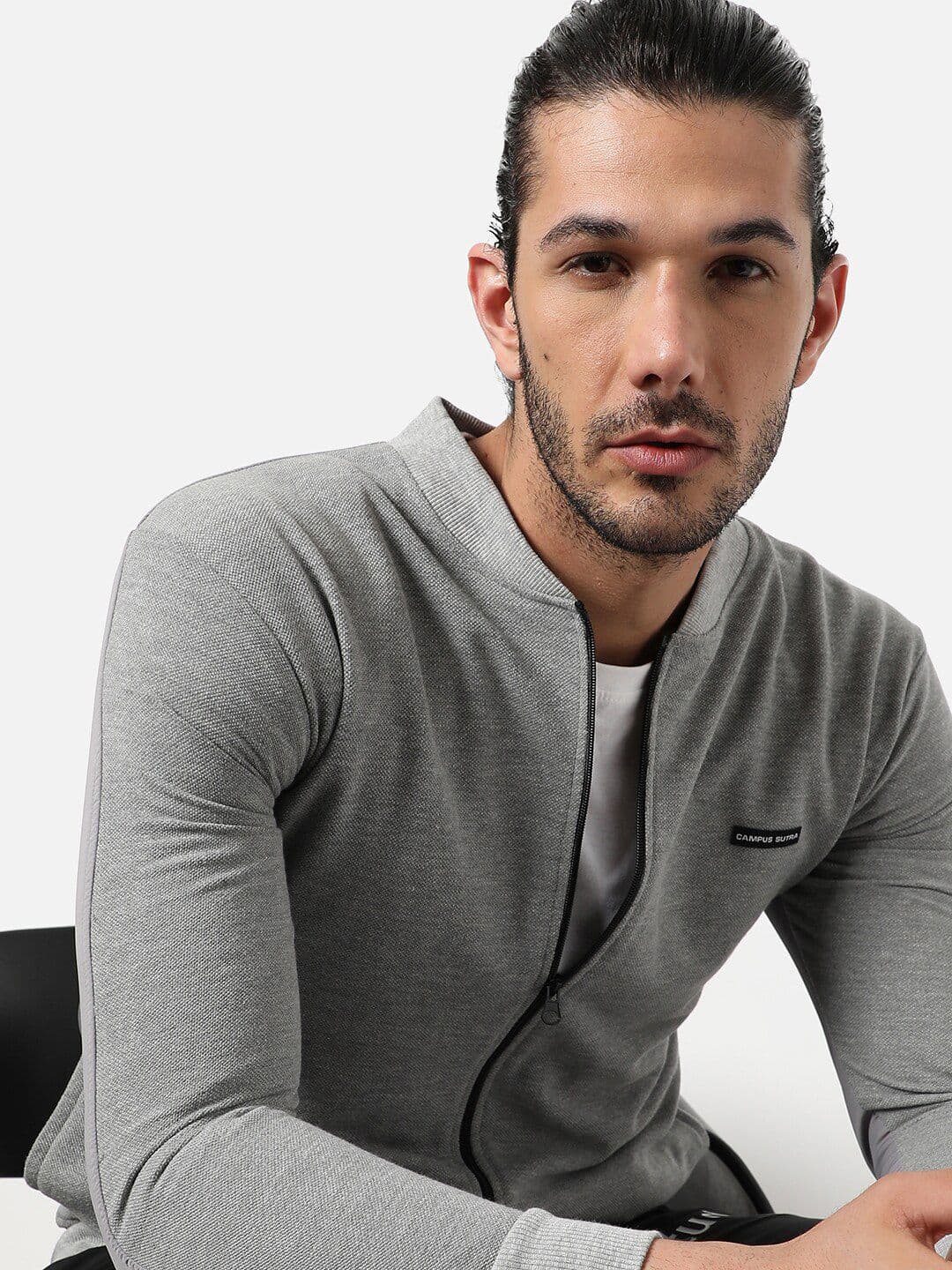 CAHOOT Men Grey Windcheater Outdoor Bomber Jacket - view 1