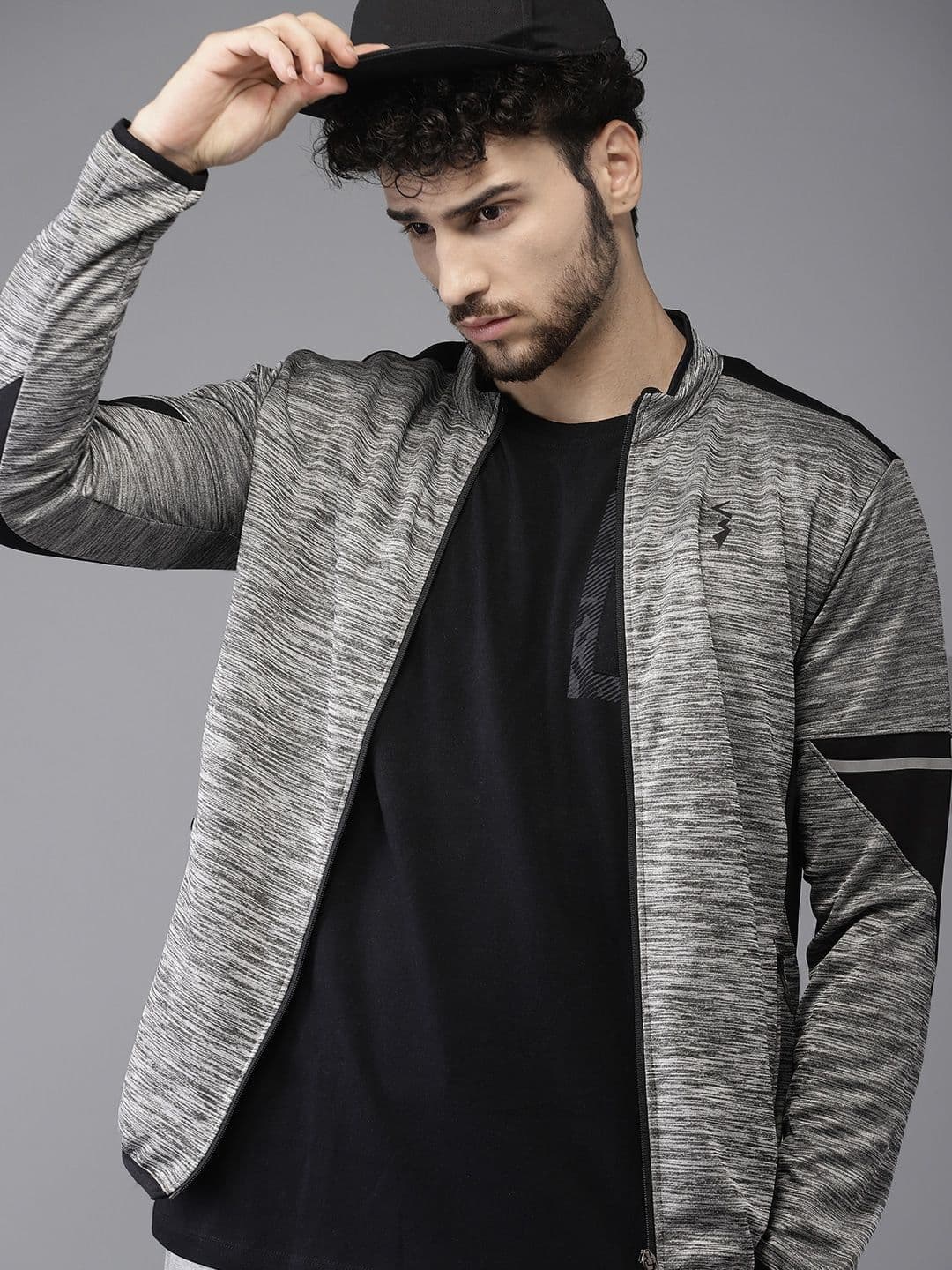 CAHOOT Men Grey Colourblocked Windcheater Outdoor Sporty Jacket - view 1