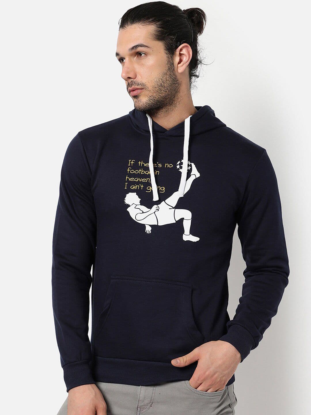 CAHOOT Men Blue Hooded Sweatshirt - view 1