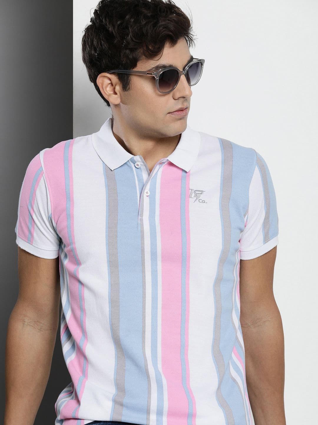 The Indian Garage Co Striped Polo Collar T-shirt - view 1