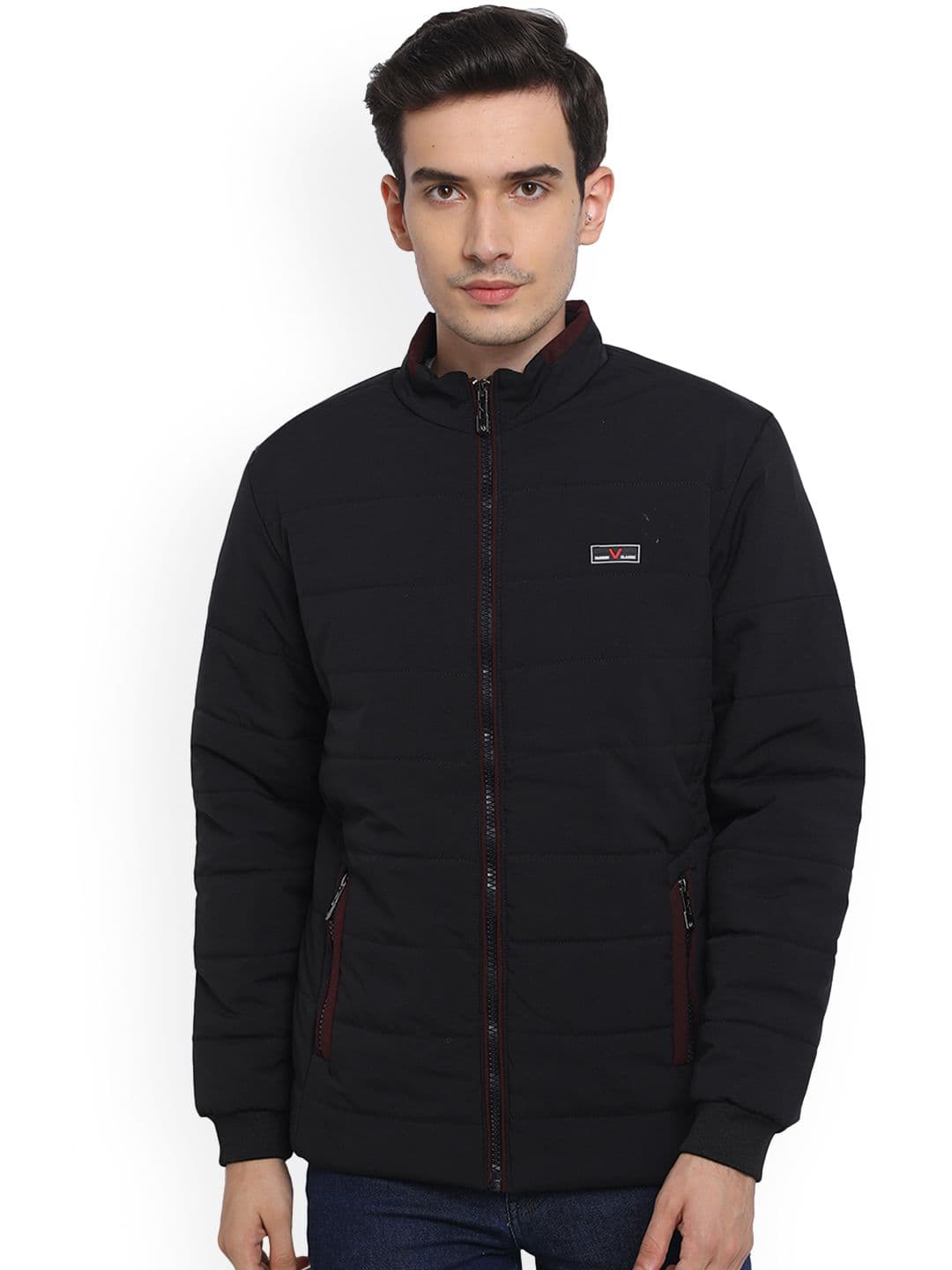 AD & AV Men Black Water Resistant Crop Quilted Jacket - view 1