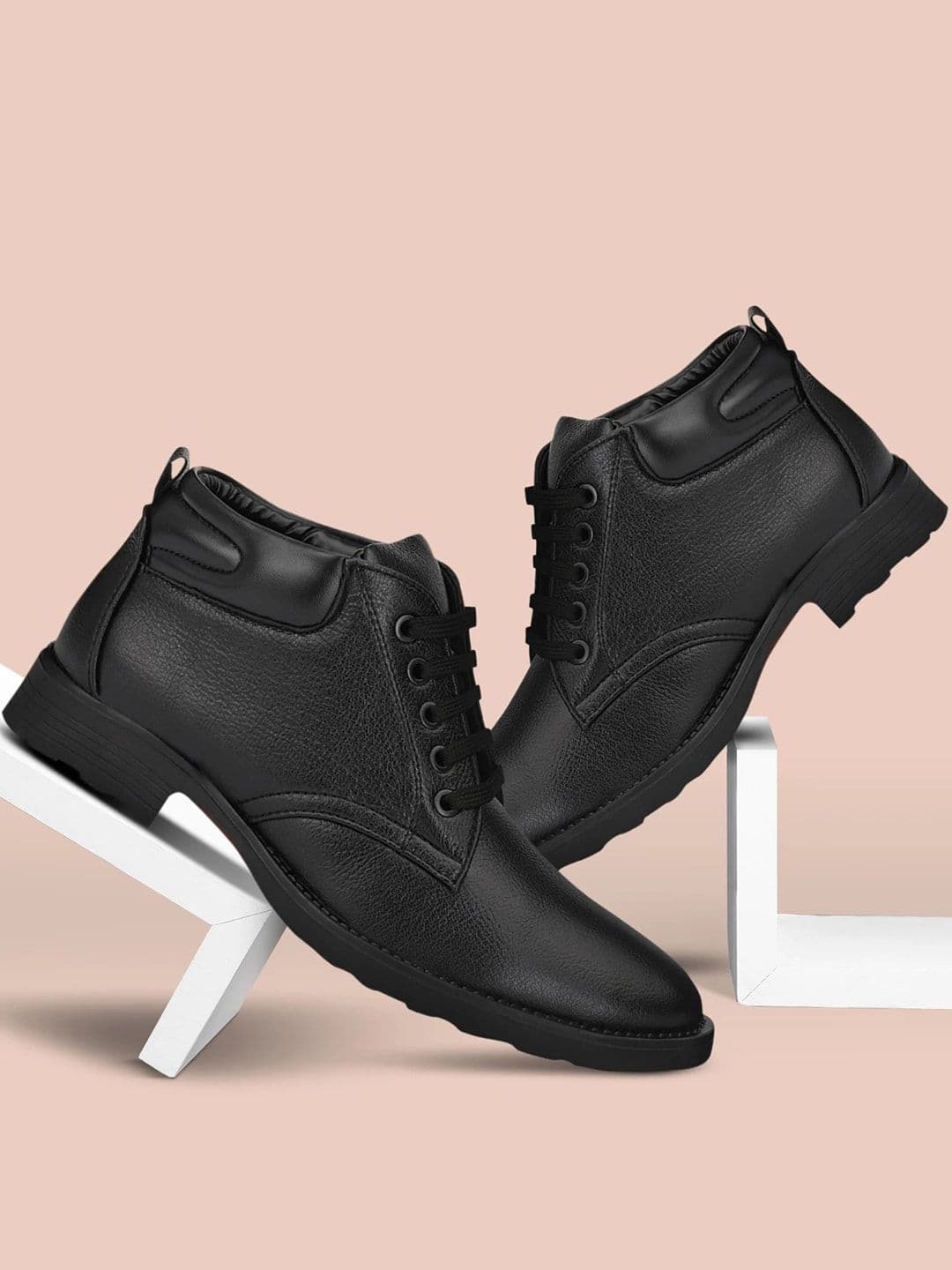 Mactree Men Black Solid Formal Derbys - view 1