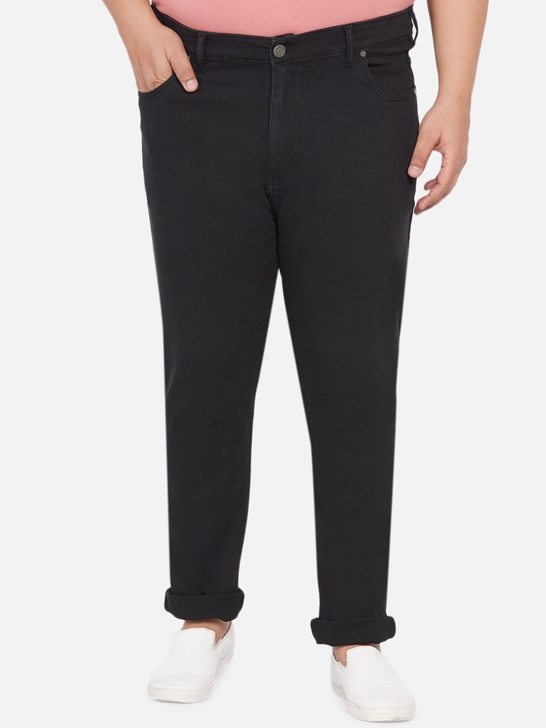 John Pride Men Plus Size Black Stretchable Jeans - view 1