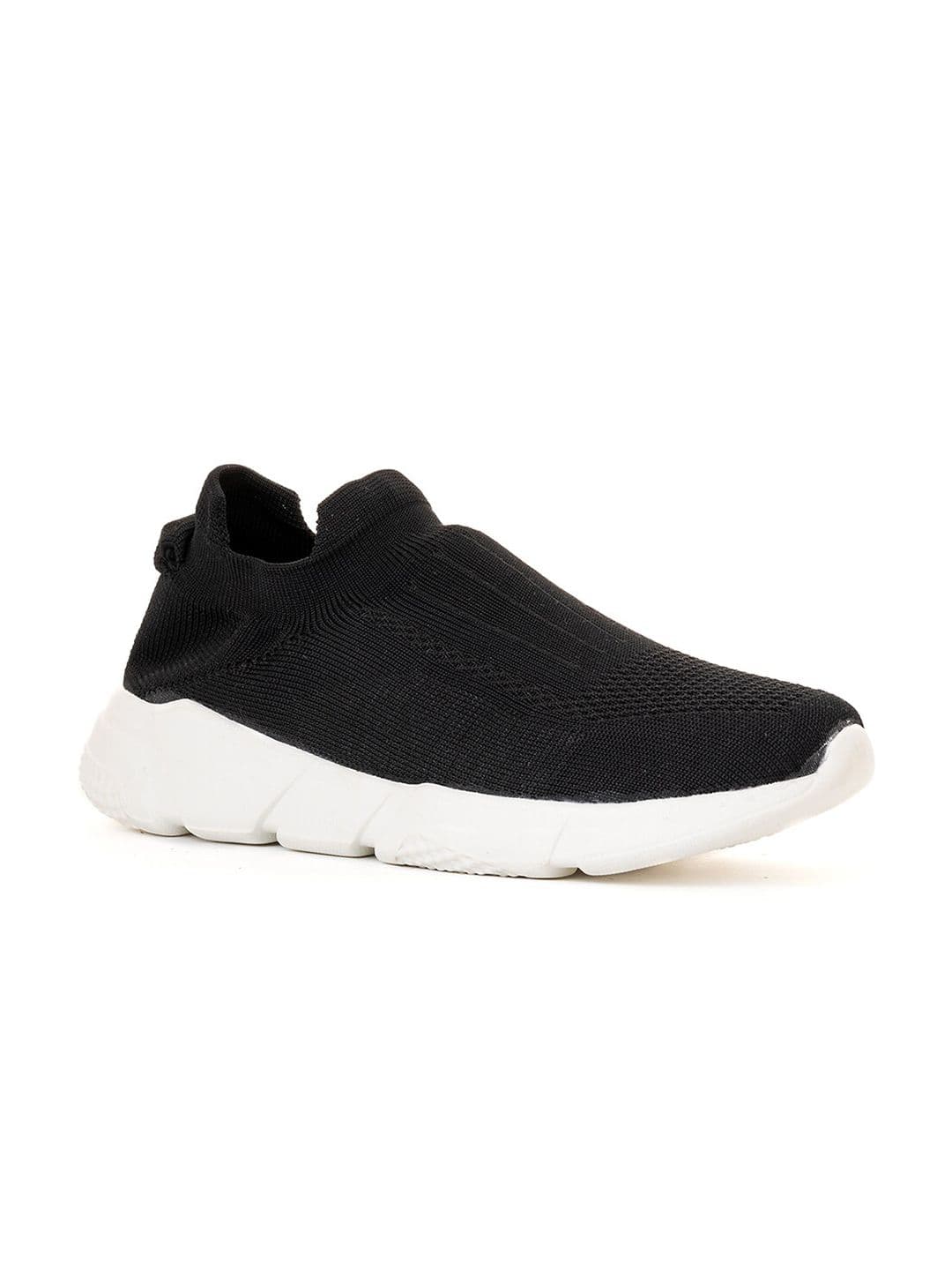Khadims Men Black Textile Walking Shoes - view 1