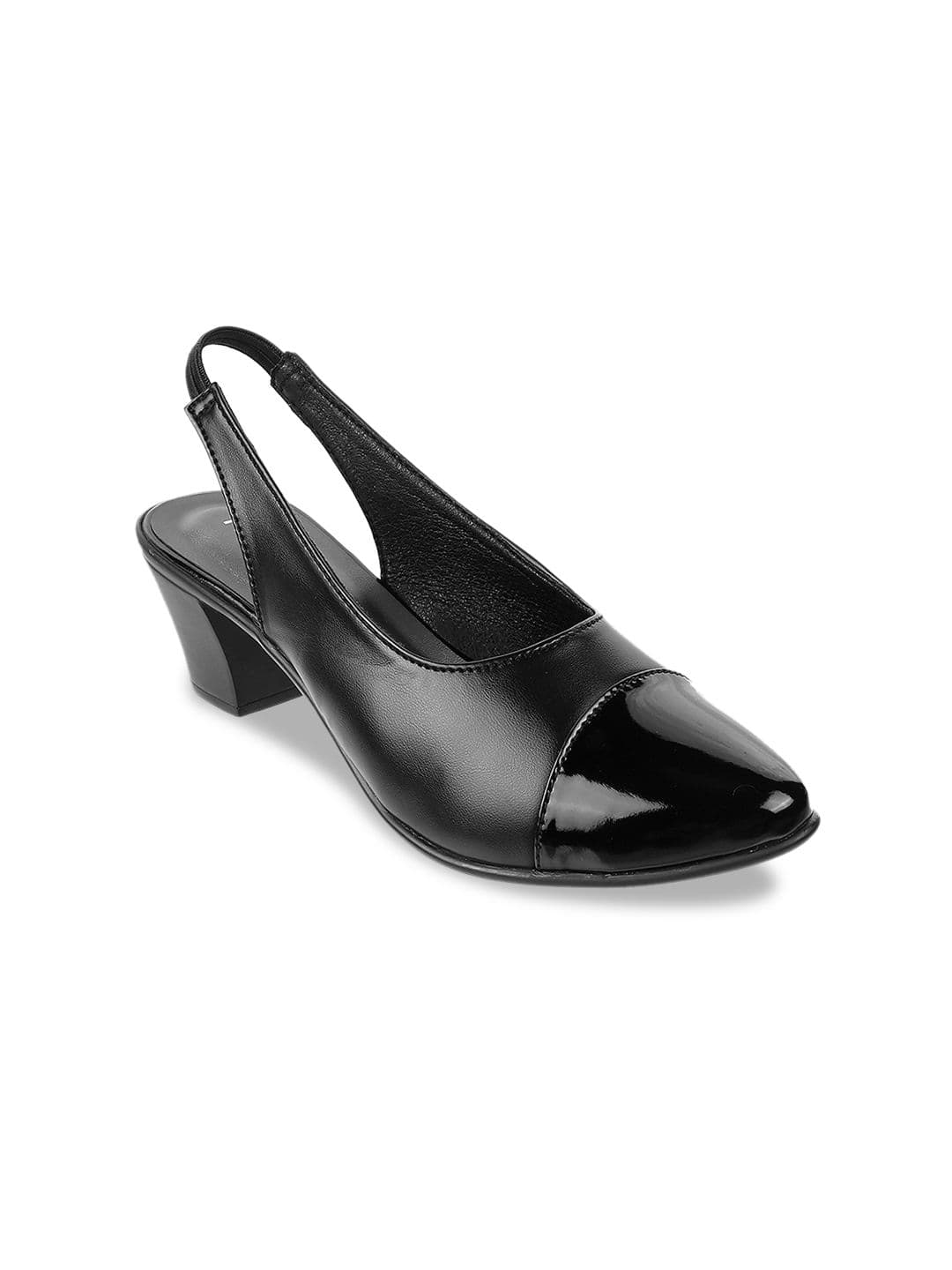 Metro Womens Black Block Heel Sandal - view 1