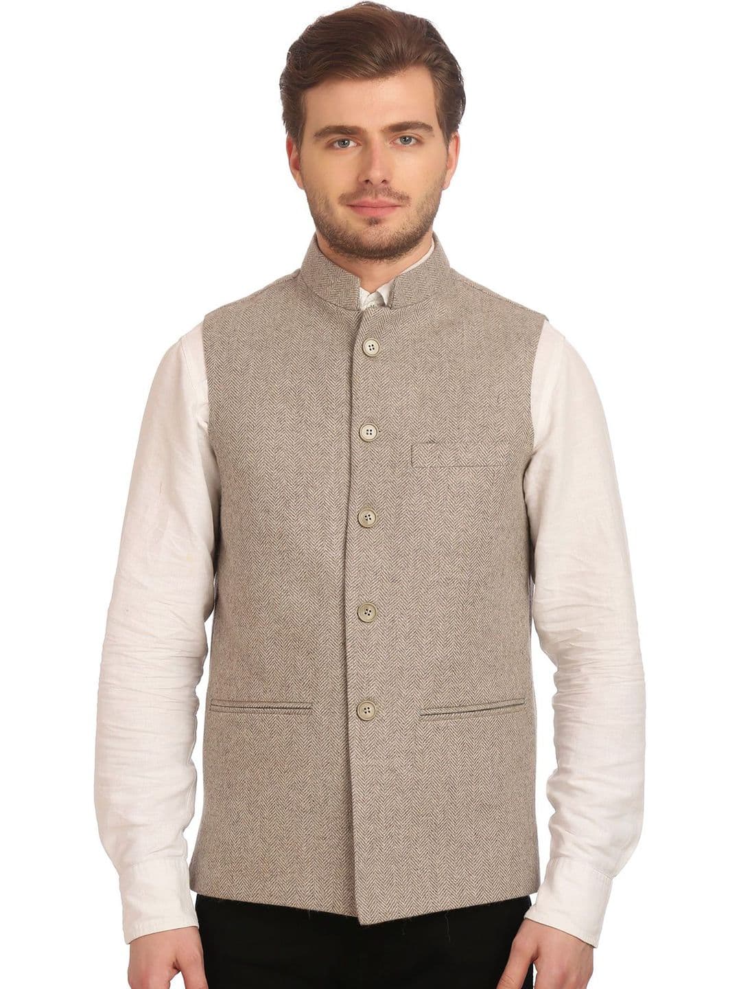 Wintage Beige Nehru Jacket - view 1