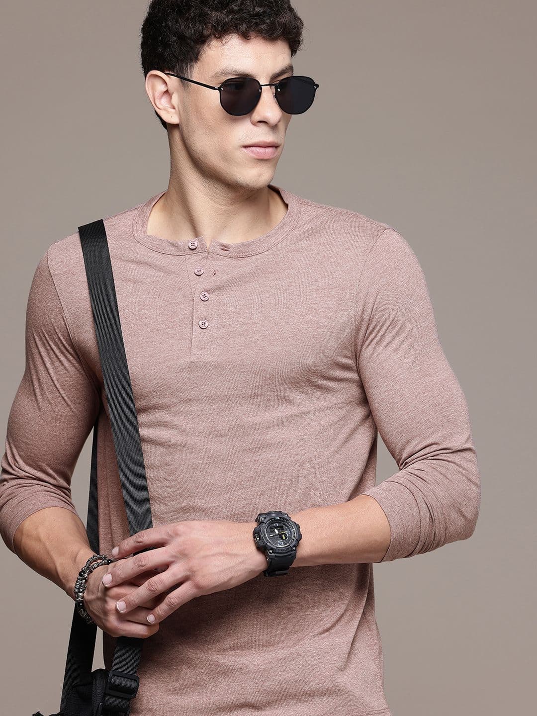 The Roadster Life Co. Long Sleeves Henley Neck T-shirt - view 1