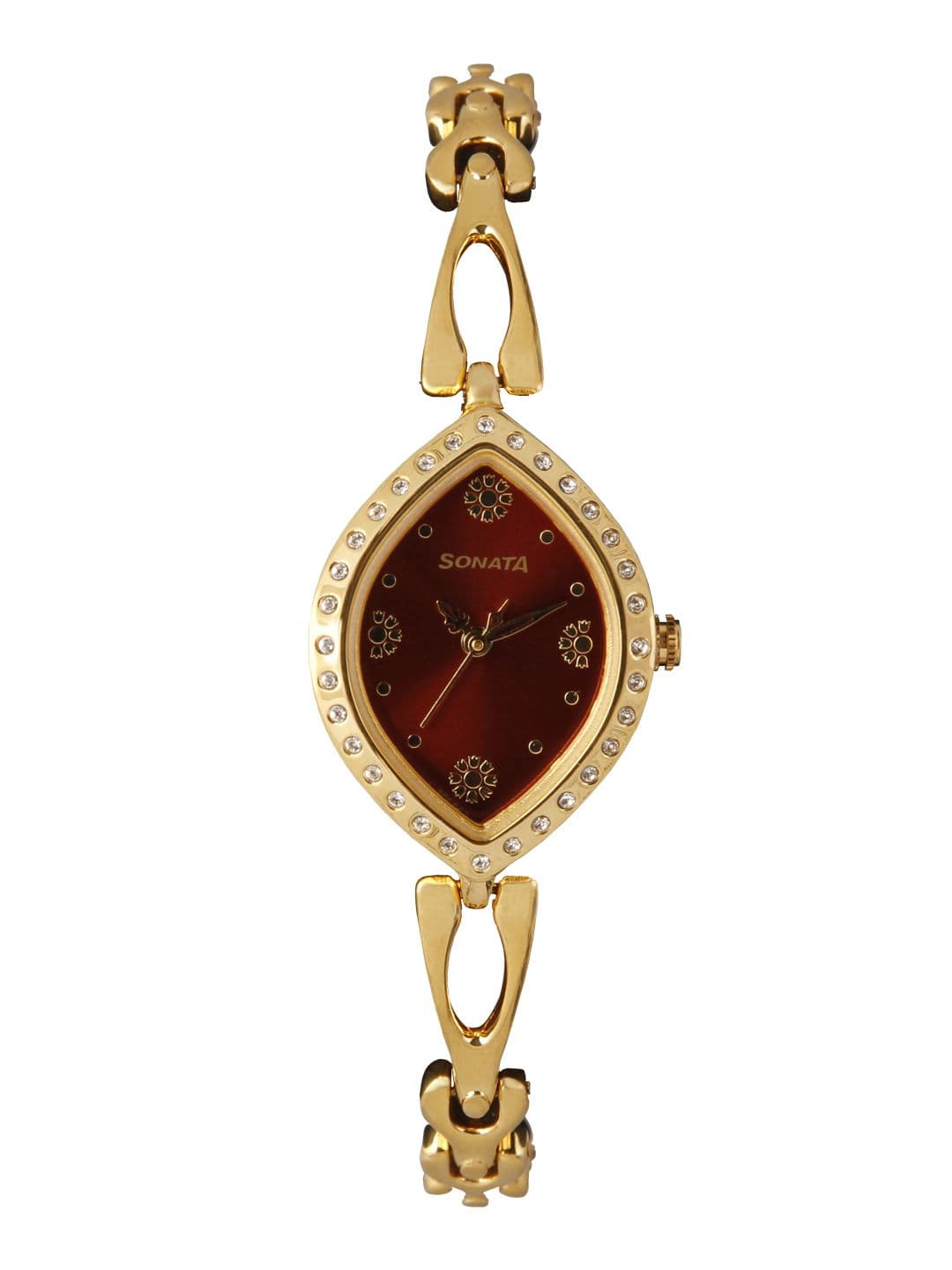 Sonata Wedding Quartz Analog With Maroon Dial Watch For Women - Nt8149ym01 - view 1