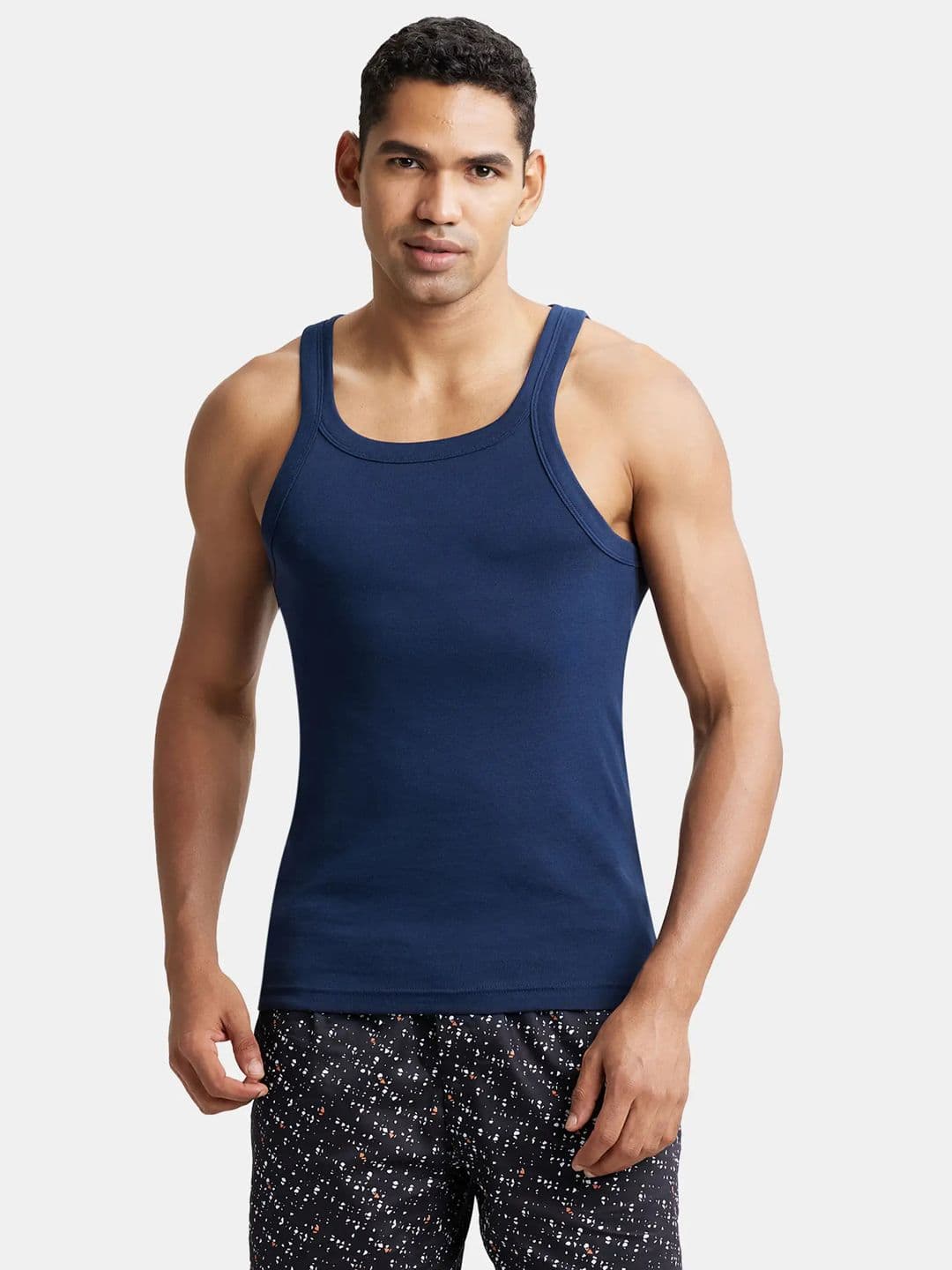 Jockey Combed Cotton Rib Square Neck Gym Vest-US26 - view 1