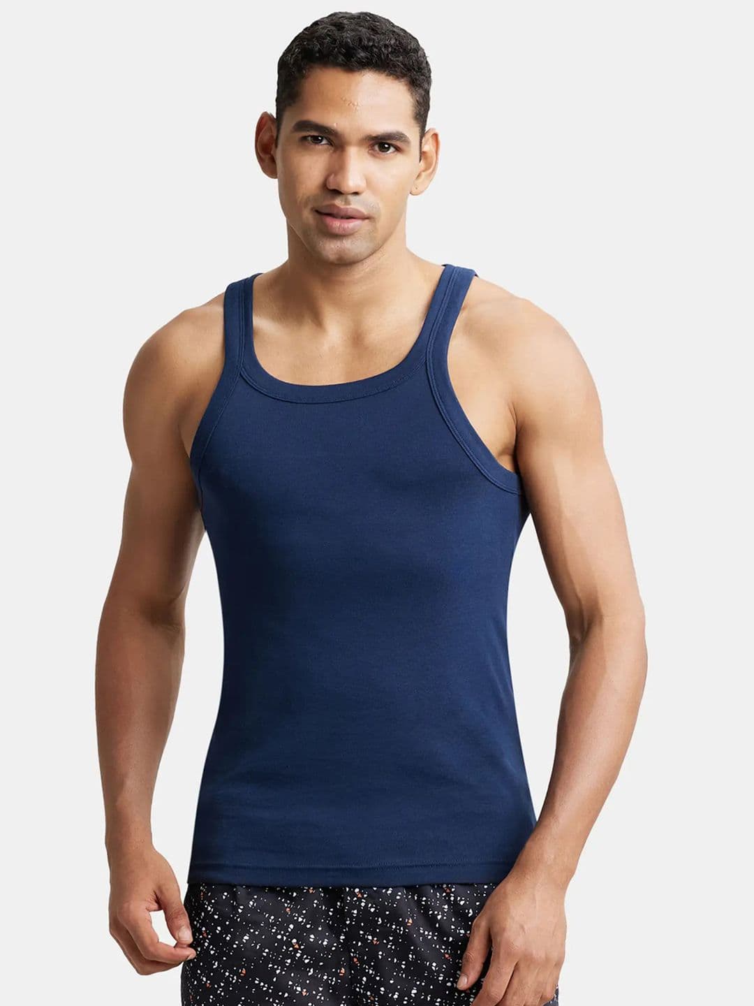 Jockey Combed Cotton Rib Square Neck Gym Vest-US26 - view 1