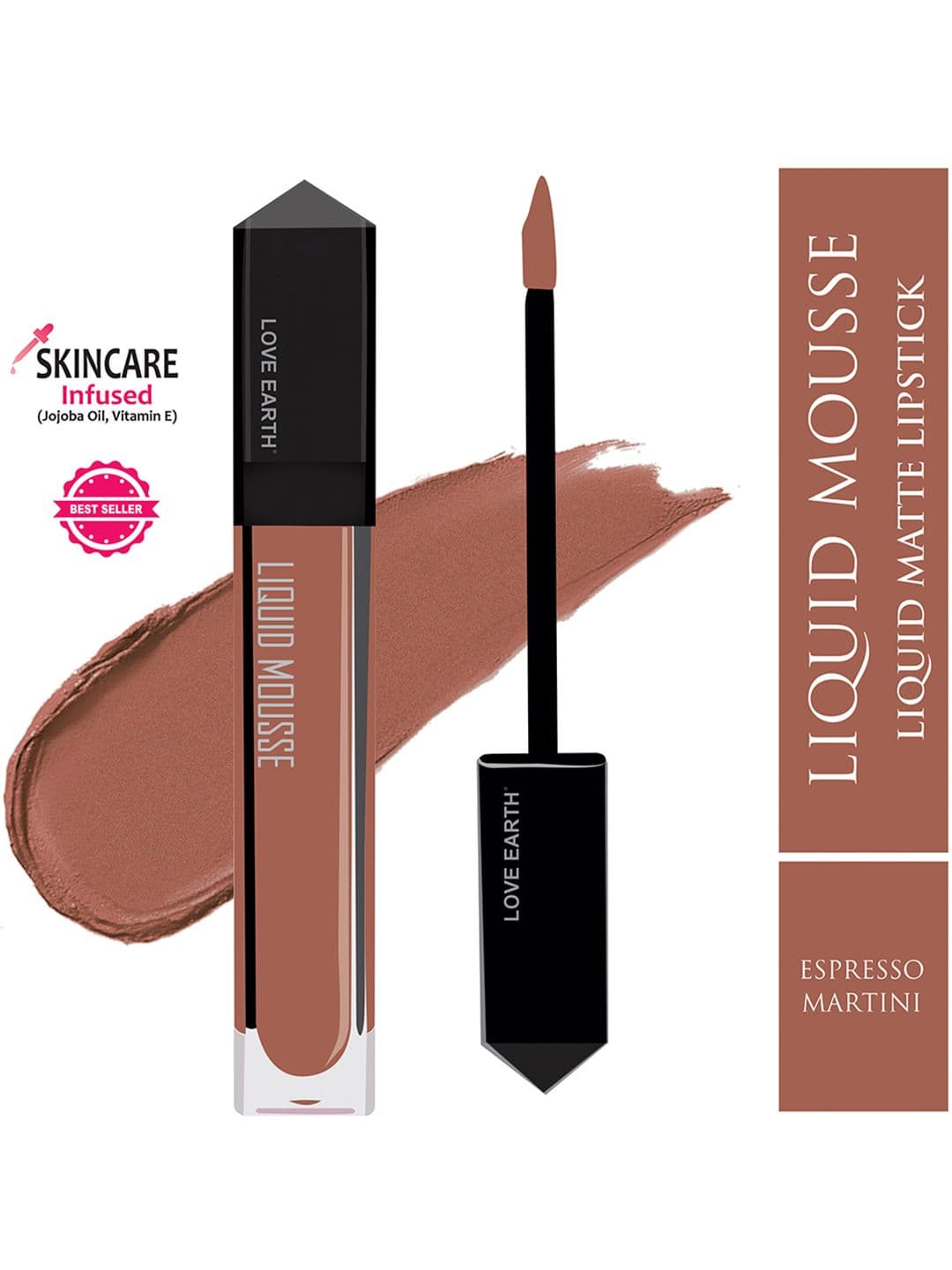 LOVE EARTH Lightweight Matte Liquid Mousse Lipstick 6ml - Espresso Martini - view 1