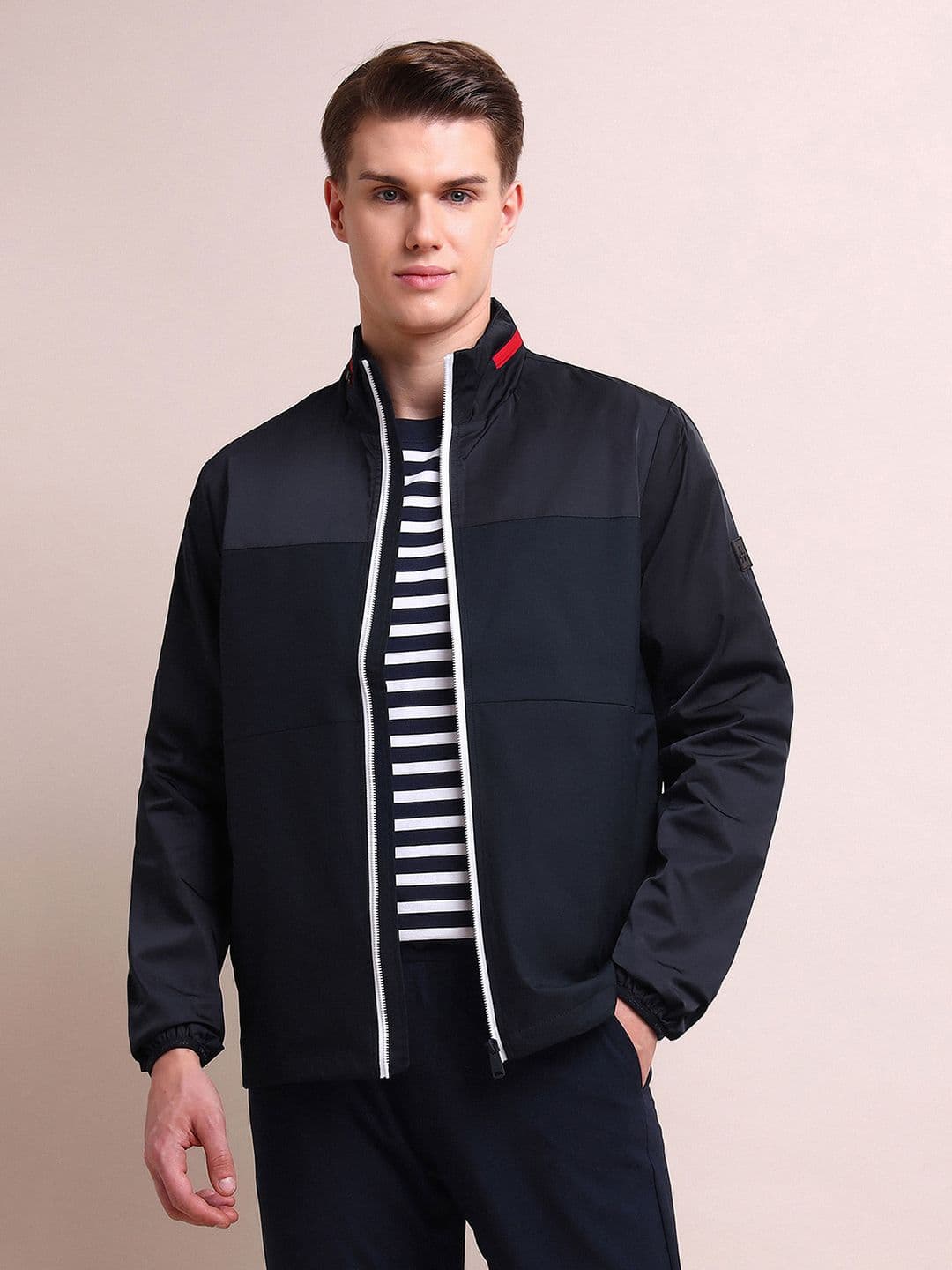 Arrow Sport Men Blue Grey Bomber Jacket - view 1