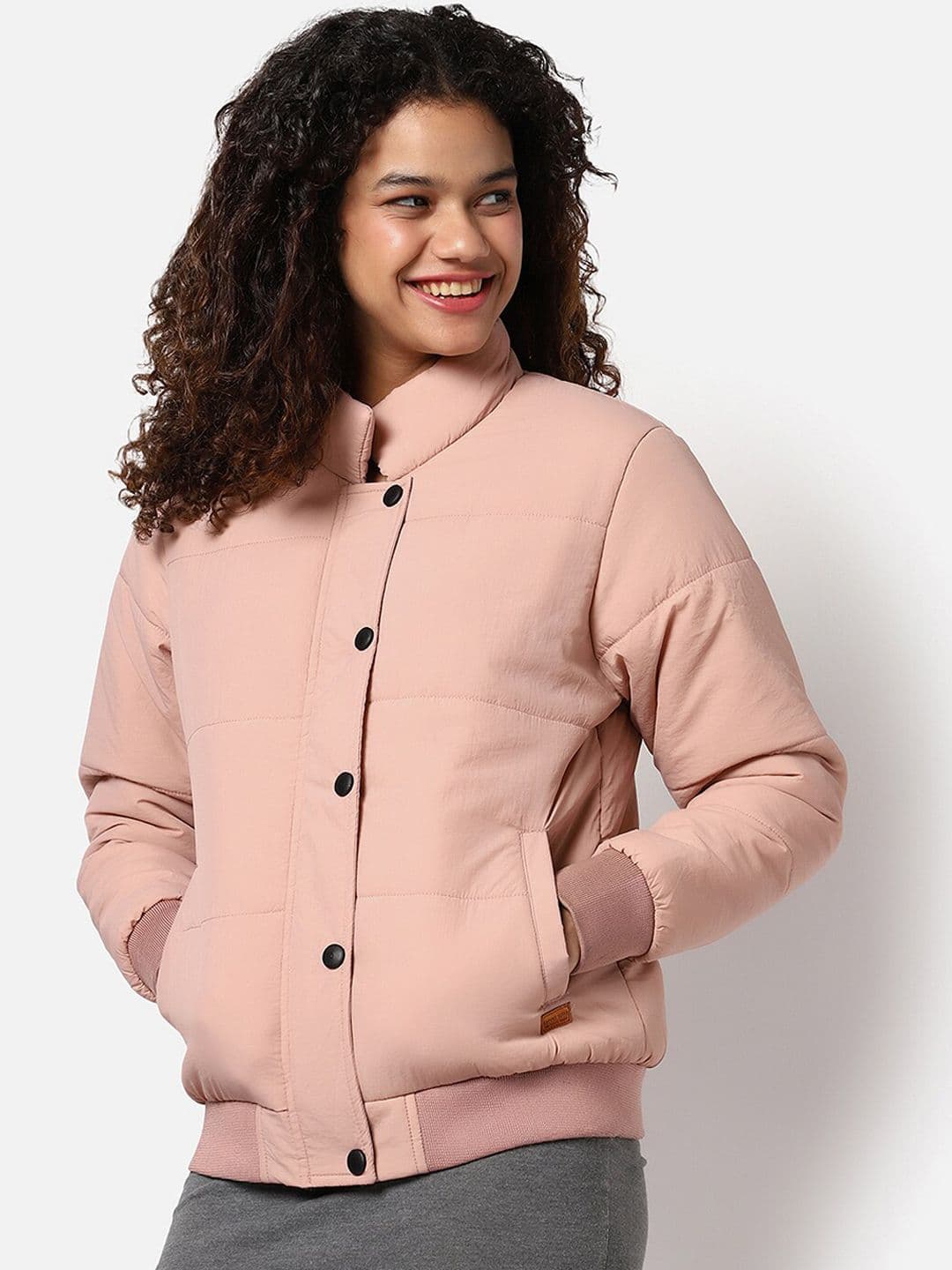PINACOLADA Women Pink Windcheater Outdoor Padded Jacket - view 1