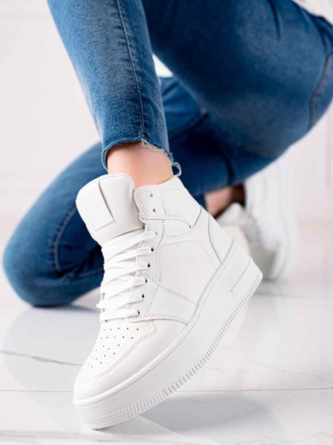Shoetopia Women Perforations High-Top Sneakers - view 1