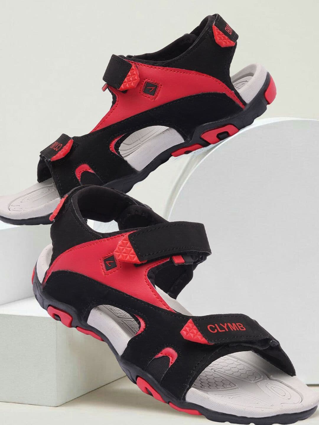 CLYMB Men Black & Red Sports Sandal - view 1